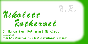 nikolett rothermel business card